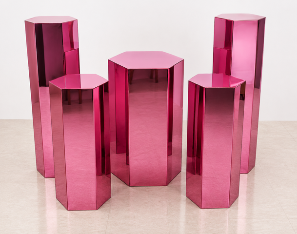 Medium Wide Pink Pedestal