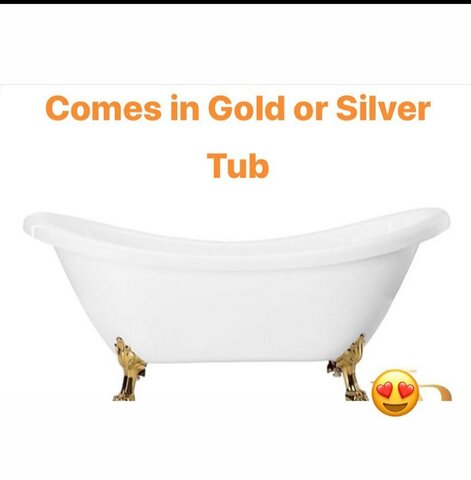 White/ Gold Tub