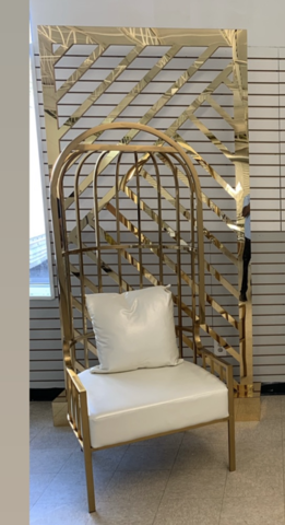Gold Caged Chair