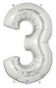 Silver Number "3"