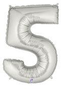 Silver Number "5"