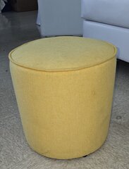 Yellow Fabric Ottoman