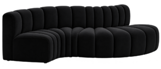 Wavy Black Sofa
