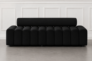 Black Rippled Sofa