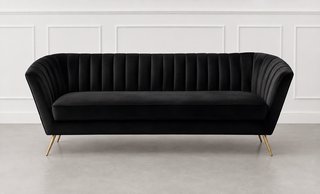 Black Velvet Sofa