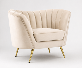 Cream Velvet Chair