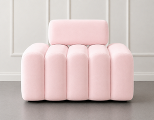 Pink Rippled Chair