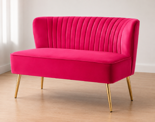 Fuchsia or Hot Pink Love Seat