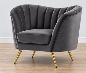 Grey Velvet Chair 