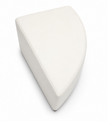 White Leather End Piece