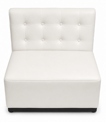 White Leather Lounge Couch #5