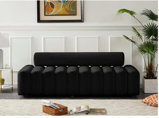 "NEW" Black Rippled Sofa