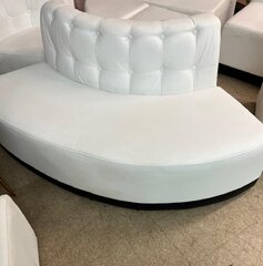 White Leather Lounge Couch #4