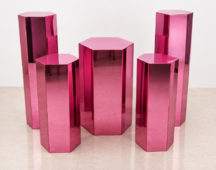 Medium Wide Pink Pedestal