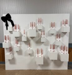  All White Champagne and Decor Wall