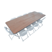 Children Wood Style Long Table