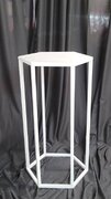 Medium White Hexagon Pedestal
