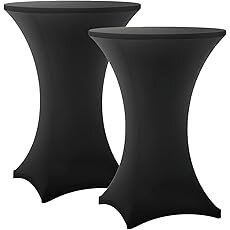 Black Spandex Cocktail Table Cover