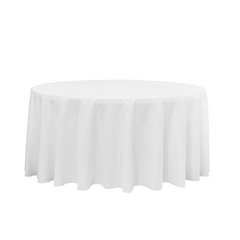 120' White Round Tablecloths
