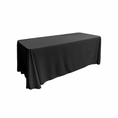 6' Black Rectangular tablecloths
