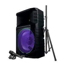 Speaker with stand and Microphone