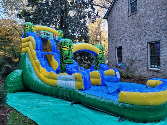 16' FT Tiki shot water slide with pool