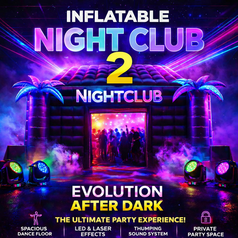 Inflatable Night Club Package2 Light Show Edition with immersive lights, fog, and sound for the ultimate party experience