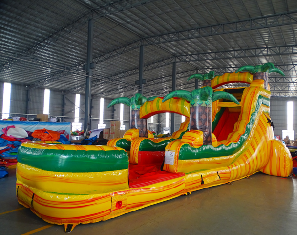 'NEW' 16' FT Rasta Splash Single Lane water slide