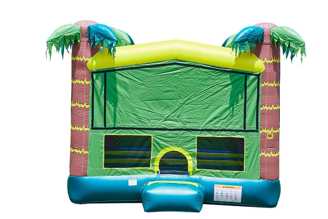 Tropical Adventure Bounce House- M with Hoop