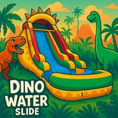 18' FT DINO water slide with pool