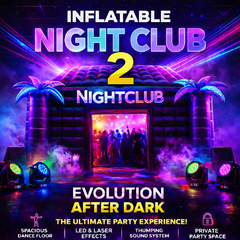 Inflatable Night Club Package2 Light Show Edition with immersive lights, fog, and sound for the ultimate party experience
