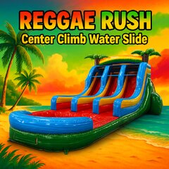 16 FT Reggae Rush dual lane Center Climb water slide with pool