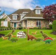 Happy B-Day "Dinosaurs" yard card greeting