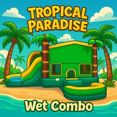 Tropical WATER combo Dual Lane with pool -Large