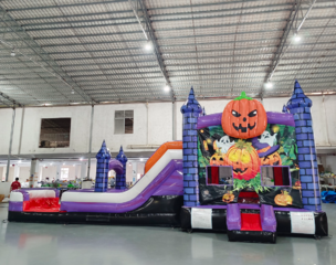 Spooky Halloween Dual Lane Dry Bounce and Slide Combo