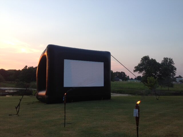 Inflatable movie screen