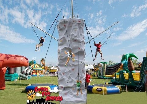 25ft Rock wall Bungee Combination