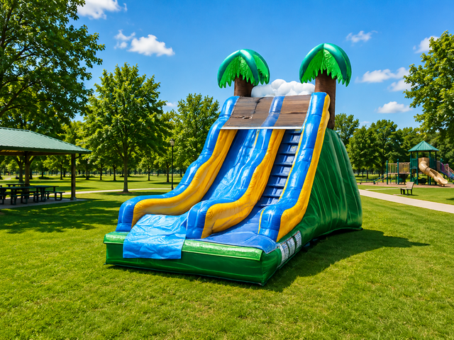 17ft Tropical Single Lane Dry Slide 501