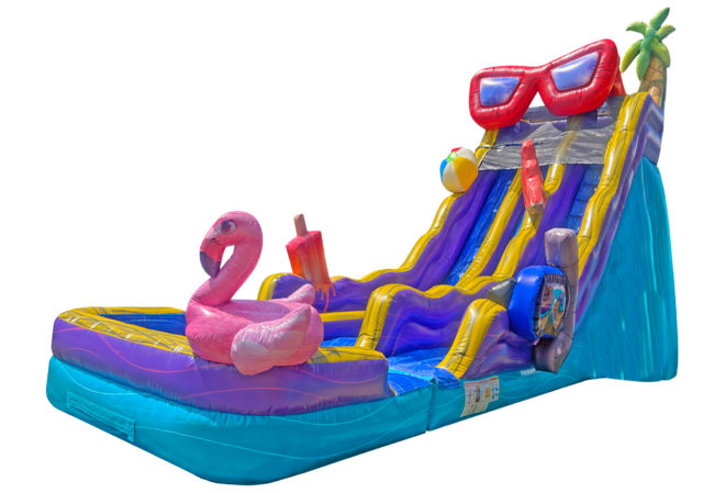 17ft Pool Party Dual Lane Waterslide 526