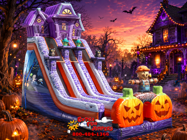 24ft Haunted Mansion Scarecrow Dry Slide 708