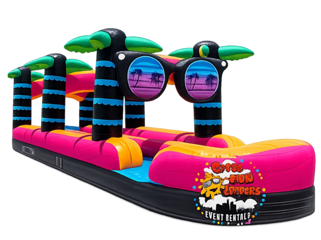 35ft Beach Vibe Double Lane Slip and Slide with Splash area
