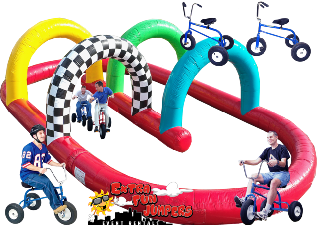 Giant Adult Tricycles with Inflatable Track 