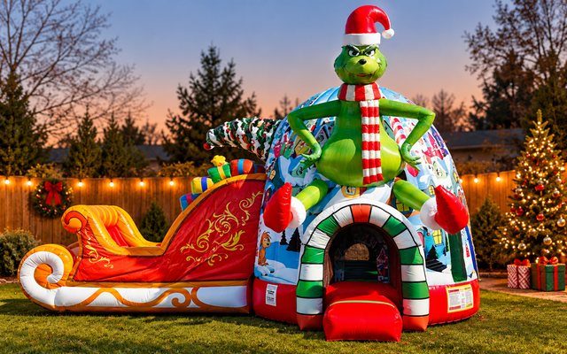 Grinch Bouncer with a Slide 207