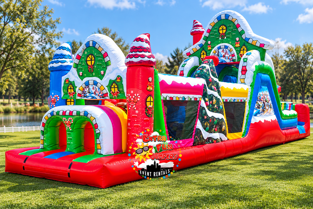 50ft Christmas Obstacle Course 611