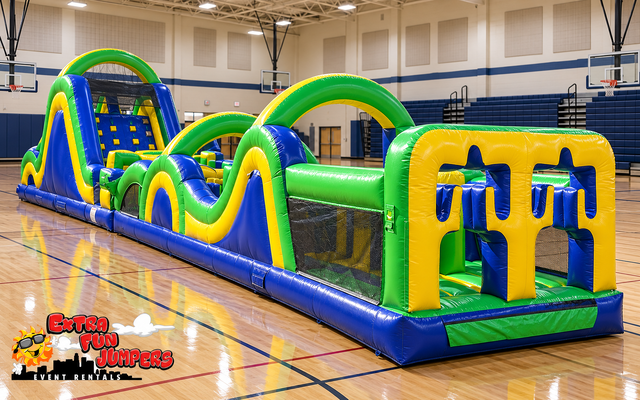 70ft Radical Obstacle Course with Slide 618-620