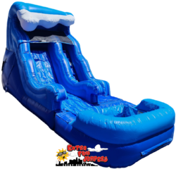 12ft Wave single lane Waterslide with pool 514