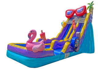 17ft Pool Party Dual Lane Waterslide 526
