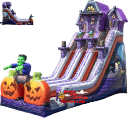 24ft Haunted Mansion Frankenstein Dry Slide 708