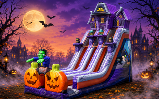 24ft Haunted Mansion Frankenstein Dry Slide 708