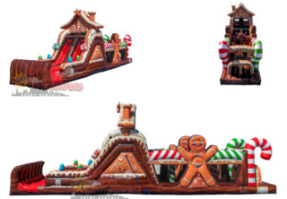 50ft Gingerbread Obstacle Course 600